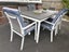 MWH Elements 6 Seater Garden Furniture Set -White Carousel 7