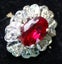 Pair of ruby and diamond studs 9ct gold Carousel 2