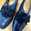 Vintage Marler Blue Leather Slip On Shoes Size 10 Carousel 2