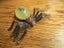 Sterling Silver and Prehnite Spider Brooch Carousel 1