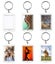 30pcs Blank Photo Insert Keyrings Wallet Blanks Photo Frame Keychains Carousel 7