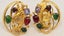 22ct Yellow Gold Multi Gem Set Pendant Earrings Ring Carousel 9