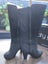 City Chic Wide Fit GENUINE LEATHER Suede Knee Boots Black Size 38 Carousel 4
