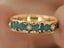 Gorgeous Vintage AAA CZ Diamonds & Green Enamel Ring / Cuff Band / 18KGP Gold Carousel 1