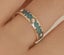 Gorgeous Vintage AAA CZ Diamonds & Green Enamel Ring / Cuff Band / 18KGP Gold Carousel 2