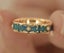 Gorgeous Vintage AAA CZ Diamonds & Green Enamel Ring / Cuff Band / 18KGP Gold Carousel 3