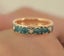 Gorgeous Vintage AAA CZ Diamonds & Green Enamel Ring / Cuff Band / 18KGP Gold Carousel 4