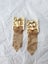 Vintage WHITING & DAVIS Signed Gold Mesh & Rhinestones Dangling Clip On Earrings Carousel 3