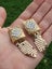 Vintage WHITING & DAVIS Signed Gold Mesh & Rhinestones Dangling Clip On Earrings Carousel 6