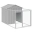 Dog House With Roof Light Grey 117x813x123 Cm Galvanised Steel Tonkbll Carousel 6