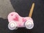 Classic World Brand Girls Pink Little Wooden Pram. Carousel 3