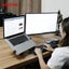 Loctek 10"-30" Single Monitor Ergonomic Gas Spring Arm - With 10.1"-17.3" Laptop Carousel 9