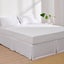 Dreamaker Superfine Washed Microfibre Pleated Valance White Super King Bed Carousel 8