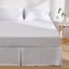 Dreamaker Superfine Washed Microfibre Pleated Valance White Super King Bed Carousel 9