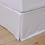 Dreamaker Superfine Washed Microfibre Pleated Valance White Super King Bed Carousel 10