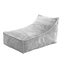 Cadence & Co. Wilde Ribbed Luxe Fleece Bean Bag Lounge Cover Silver Grey Carousel 8