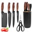 6-Piece Super Sharp Knife Set with Universal Knife Block Carousel 1