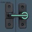 Zinc Alloy 90 Degree Door Buckle Punch-free Barn Door Lock Sliding Door Hasps Carousel 5