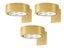 3Pcs Rechargeable Magnetic LED Picture Lights Dimmable Art Display Lighting Gold Carousel 1