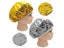 Professional Shower Heat Insulation Aluminum Foil Hat For Women's Bathing Hair Carousel 4