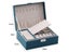 Two-Layer Leather Jewelry Box Organizer Earrings Rings Necklace Storage Case Carousel 5
