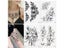 Waterproof Temporary Tattoo Sticker Lotus Rose Pattern Water Transfer Under Carousel 6