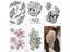 Waterproof Temporary Tattoo Sticker Lotus Rose Pattern Water Transfer Under Carousel 7