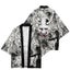 Demon Print Samurai Shirt Clothing Traditional Haori Kimono Women Men Japanese Carousel 1
