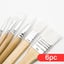 6Pcs Portable Watercolor Brushes Wooden Handle Watercolor Paint Brush Pen Set Carousel 5