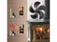 Black Fireplace 5 Blades Aluminum Alloy Heat Powered Stove Fan Log Wood Burner Carousel 6