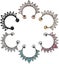 Fake Nose Rings 4-pcs Faux Nose Ring Hoop Set Nose Piercing Jewelry Adjustable Carousel 1