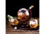 Whiskey Decanter Globe Set With 2 Etched Globe Glasses Oval Tray Gift For Man Carousel 5