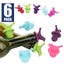 Brand New 6Pcs Wine Stopper Colorful Silicone Wine Bottle Stopper *Clearance* Carousel 7