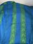 AWESOME VINTAGE 1970's CURTAIN FABRIC - TEAL BLUE / GREEN - 150cm x 1.2m Carousel 1