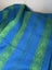 AWESOME VINTAGE 1970's CURTAIN FABRIC - TEAL BLUE / GREEN - 150cm x 1.2m Carousel 4