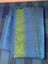 AWESOME VINTAGE 1970's CURTAIN FABRIC - TEAL BLUE / GREEN - 150cm x 1.2m Carousel 5
