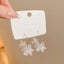 White Flower Hoop Earrings with Transparent Floral Accents Carousel 1