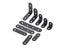 10pcs Stainless Steel Black L-Shaped Brackets With Screws For Right Angle Carousel 5
