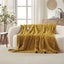 Dreamaker Chunky Embossed Fleece Heated Throw Mustard Gold 200 x 180cm Carousel 1