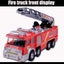 Kids Electronic Fire Truck Water Shooting Lights Sounds Extending Ladder Toy Car Carousel 5