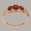 18ct Rose Gold Garnet ring Womens Trilogy Ring Carousel 1