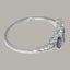 925 Sterling Silver Sapphire ring Womens Trilogy Ring - Size Y 1/2 Carousel 3