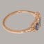 9ct Rose Gold Sapphire ring Womens Trilogy Ring Size Y 1/2 Carousel 3