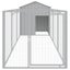 Dog House With Roof Light Grey 117x405x123 Cm Galvanised Steel Tonkbla Carousel 3