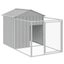 Dog House With Roof Light Grey 117x405x123 Cm Galvanised Steel Tonkbla Carousel 6