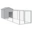 Dog House With Roof Light Grey 117x405x123 Cm Galvanised Steel Tonkbla Carousel 8