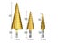 3PCS Step Drill Bit Set HSS Drill Bits Carousel 7