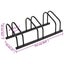 vidaXL Bike Rack for 3 Bikes Black Steel Carousel 6