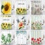 Flower Leaves Shower Curtain Waterproof Fabric Bath Curtains w/Hooks Home Decor Carousel 3