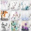 Flower Leaves Shower Curtain Waterproof Fabric Bath Curtains w/Hooks Home Decor Carousel 4